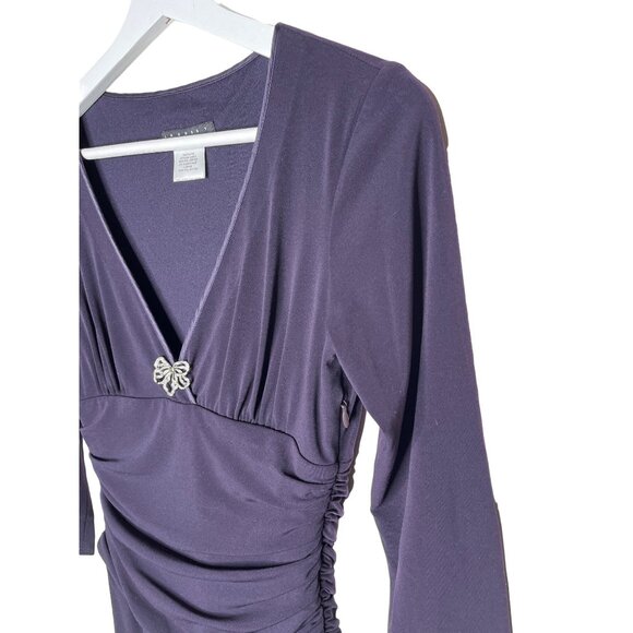 Laundry by Shelli Segal Purple Dress Women’s 6 Fit Flare Cocktail Wedding Guest - Picture 5 of 8